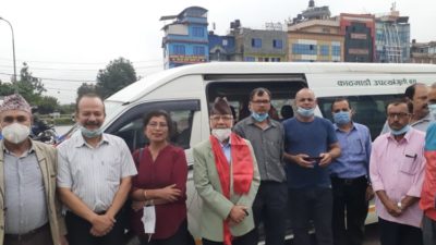 Electric minibus launched on long route