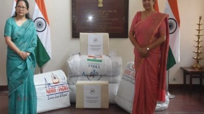 India provides disaster relief support materials to landslide victims