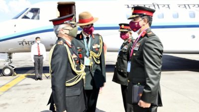 Indian Army Chief Naravane lands in Kathmandu