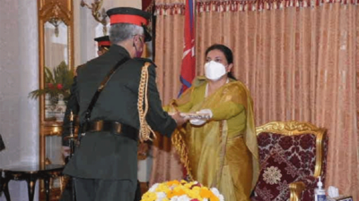 President Bhandari confers rank of honorary General of Nepali Army…