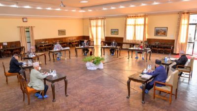 Prachanda presents political report in secretariat meeting held amid intra-party…