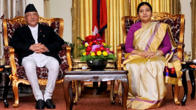 PM Oli meets President Bhandari