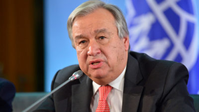 UN chief urges concerted effort worldwide to end conflict