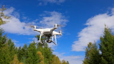 Drone cameras being used to monitor forest