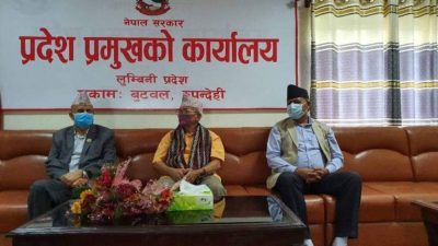 Province Chief Sherchan, Chief Minister Pokhrel hold meeting