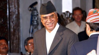 Prime Minister Deuba and leaders at Election Commission