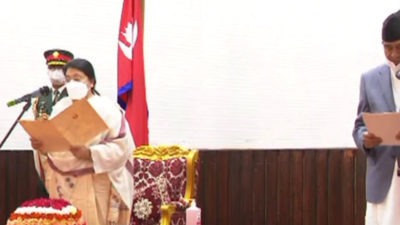 Prime Minister Deuba takes oath of office