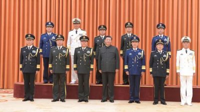 Xi presents orders to promote military officers to rank of…