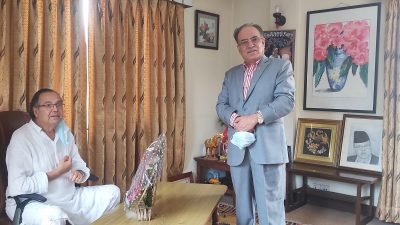 Dahal meets Khanal with ‘get well soon’ wishes