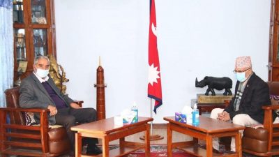 PM Deuba, Chair Oli hold meeting