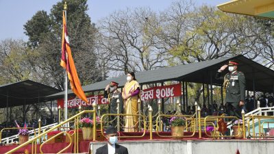 President attends Mahashivaratri and Army Day feu de joie