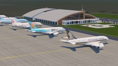 A330 wide-body aircraft landing at Gautam Buddha International Airport to…