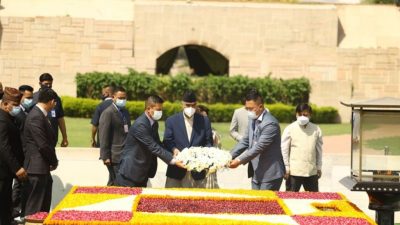 PM Deuba offers tribute to Mahatma Gandhi