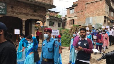 Leo-Lions Club Dakshinkali Walked against possible cholera outbreak