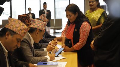 UML’s Bidhya Bhattarai files candidacy for deputy speaker