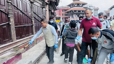 Sanitation drive in heritage site for tourism promotion
