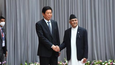 UML Chair Oli and Chinese leader Li Zhanshu hold meeting