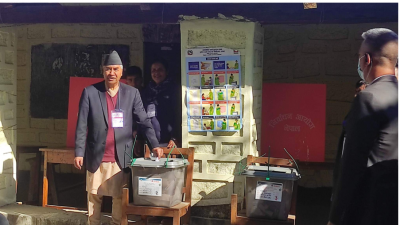 PM Deuba votes in Dadeldhura