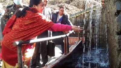 President Bhandari performs special worship at Muktinath temple