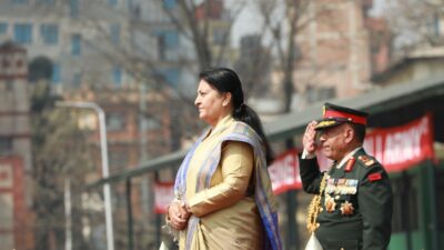 President Bhandari attends Maha Shivaratri feu de joie held by…