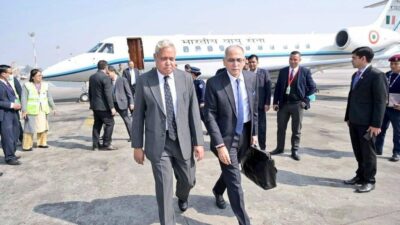 Indian Foreign Secretary arrives, participates in meeting