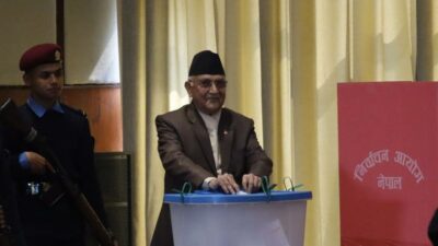 Leader Oli votes for President’s election