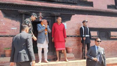 President visits Gorakhkali Temple in Gorkha