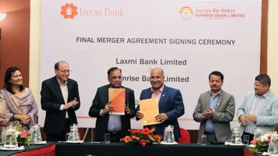 Laxmi Bank and Sunrise Bank sign final merger agreement