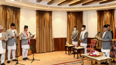 Three newly appointed ministers take oath