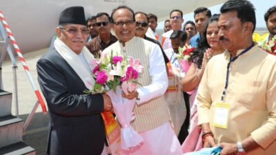 Prime Minister Dahal reaches Indore