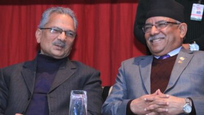 PM Dahal, NSP Chair Bhattarai hold meeting