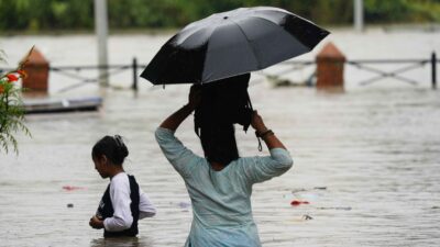 Inundation in different parts of Kathmandu Valley