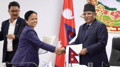 PM Dahal signs performance agreement with 21 ministers