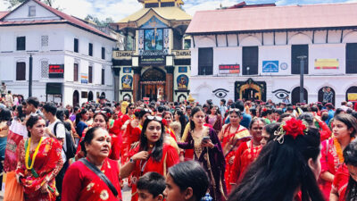 Devotees throng Pashuipati and other Shiva temples since early morning