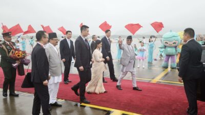 Prime Minister Dahal arrives in Chongqing