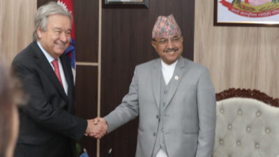 Meeting between UN Secretary-General and DPM Khadka underway