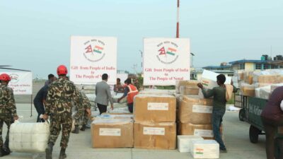 Relief materials provided by India dispatched towards quake-hit region