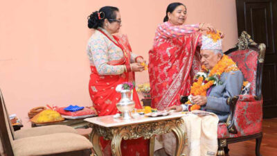 President Paudel receives Bhaitika