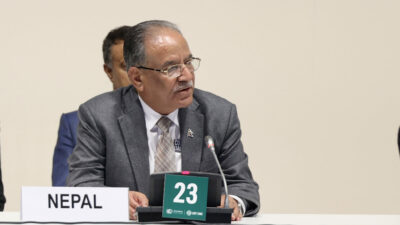 PM and LDC Chair Dahal addresses EW4ALL,an event at COP…