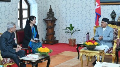 Indian External Affairs Minister pays courtesy call on President Paudel