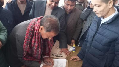 NC leader Sitaula files nomination paper for NA election