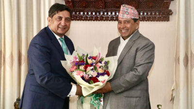 Ambassadors from three nations call on DPM Shrestha