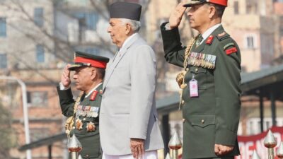President Paudel observes Army day celebrations in Tundikhel