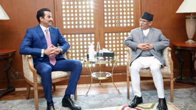 PM Dahal and Qatari Amir meet