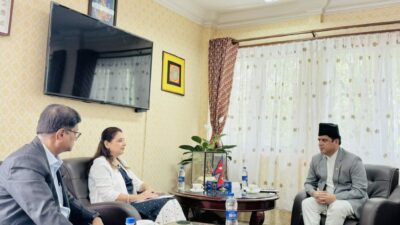 Minister Bhandari, Romania’s non-resident ambassador meet
