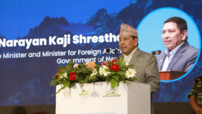 DPM Shrestha bats for climate justice