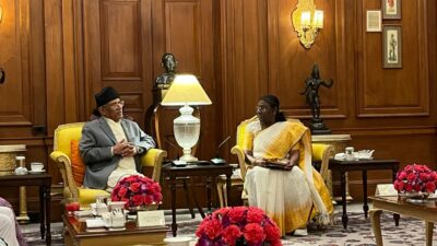 PM Dahal pays courtesy call on Indian President