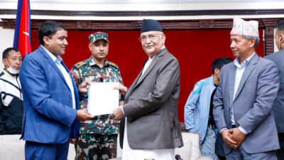 Memo handed to PM Oli demanding prompt grant amount to…