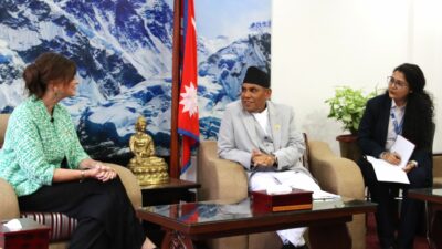 Australian ambassador pays farewell visit to NA Chair Dahal