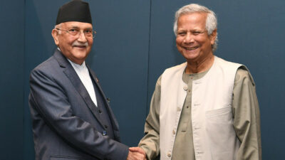 Meeting between PM Oli and the head of Interim government…